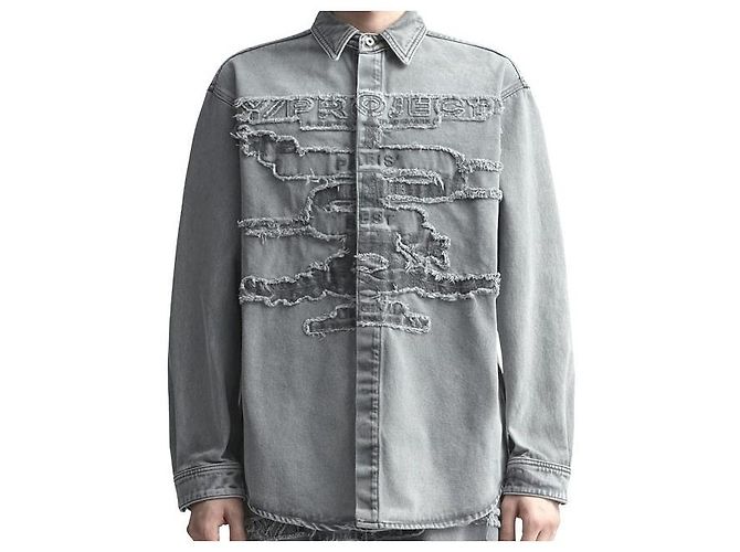 Autre Marque Camicia in cotone Y/Project Evergreen Paris' Best Patch Marrone - vista 3