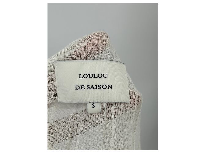 Autre Marque LOULOU DE SAISON Weißes Baumwoll Top - Ansicht 5