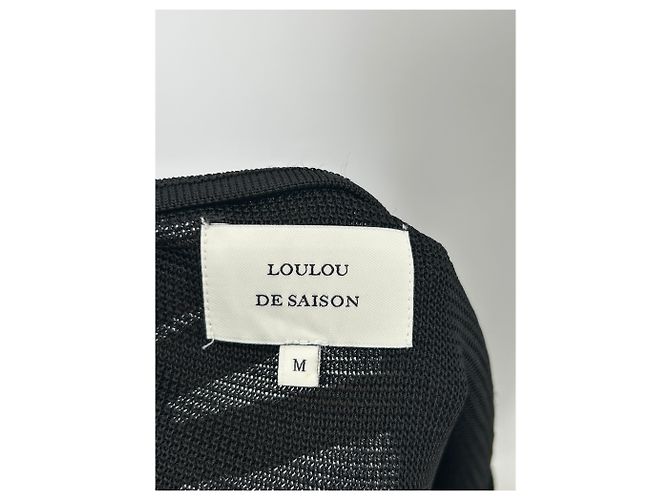 Autre Marque Top negro de cuello en V de viscosa LOULOU DE SAISON - vista 5