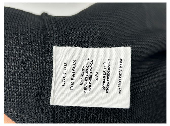 Autre Marque Top negro de cuello en V de viscosa LOULOU DE SAISON - vista 6