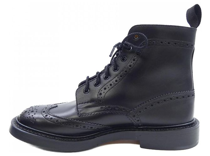 Autre Marque Botas de couro Tricker's Preto - vista 2
