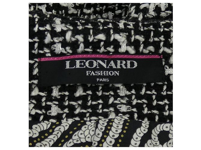 Chaqueta sin cuello Leonard Fashion Negro Blanco - vista 4