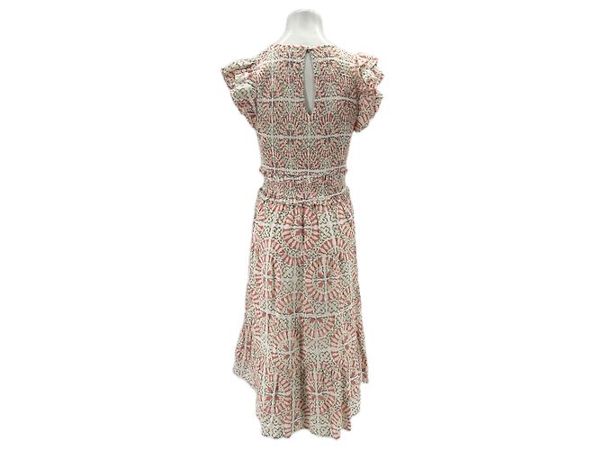 Autre Marque Langes Kleid mit rosa-grauen Mustern Pink - Ansicht 2