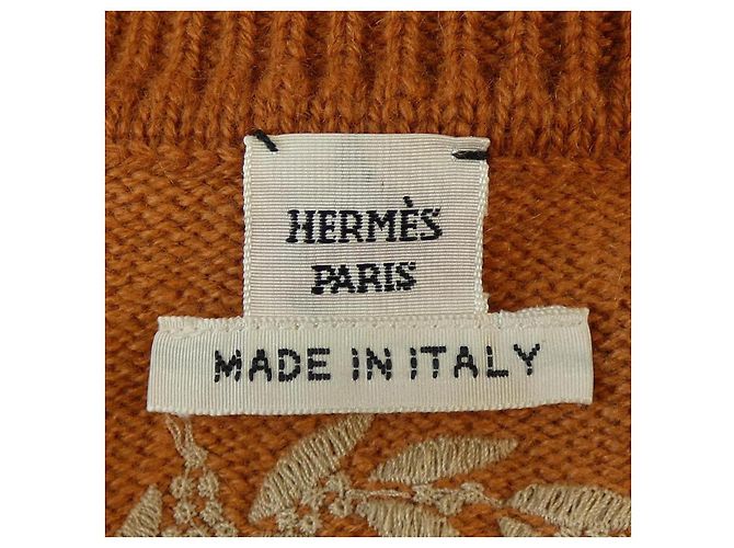 Hermès Hermes Kleid 100% Kaschmir Größe 36 Orange - Ansicht 4