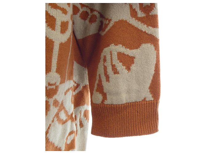 Hermès Hermes Kleid 100% Kaschmir Größe 36 Orange - Ansicht 6