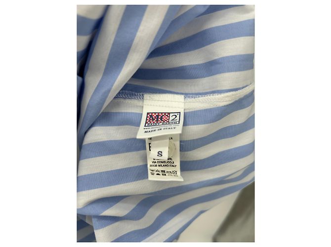 Autre Marque Camisa de rayas azules y blancas, bordado - vista 6
