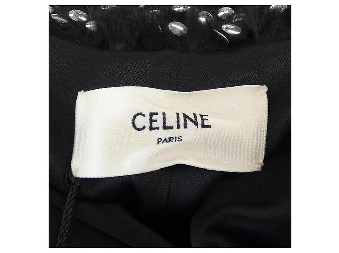 Céline CELINE Rabbit Coat Black - view 4