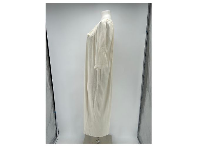 Antik Batik long dress white cotton - view 3