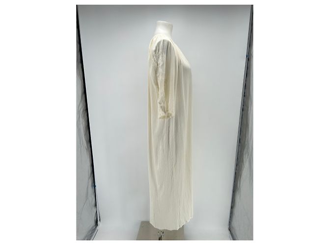 Antik Batik long dress white cotton - view 4