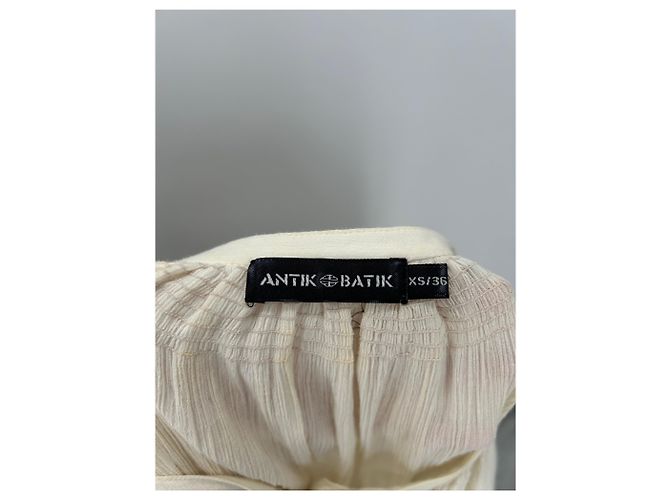 Antik Batik long dress white cotton - view 5