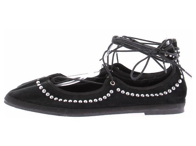 Autre Marque Ballerine nere con lacci Nero - vista 2