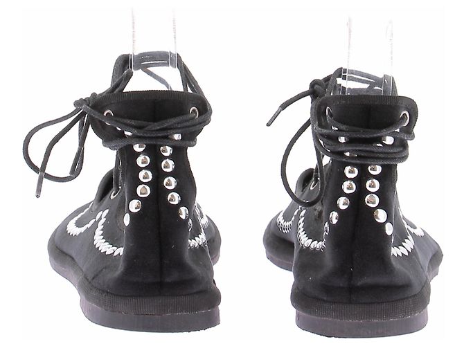 Autre Marque Ballerine nere con lacci Nero - vista 5