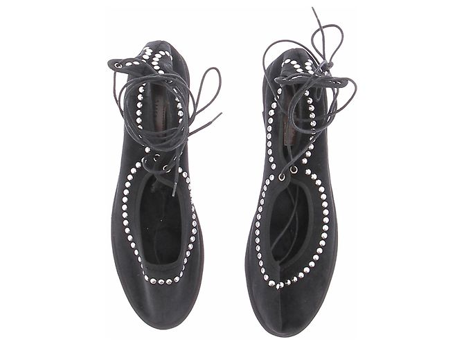 Autre Marque Ballerine nere con lacci Nero - vista 7