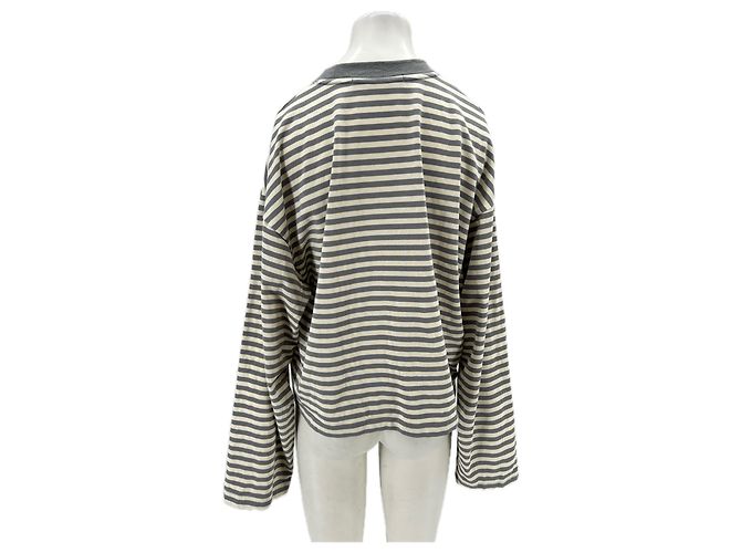 Autre Marque LIONESS Gestreifter Pullover Grau - Ansicht 2