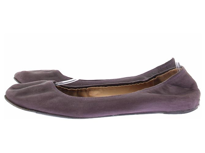 Ballerine Lanvin in scamosciato viola Porpora - vista 2