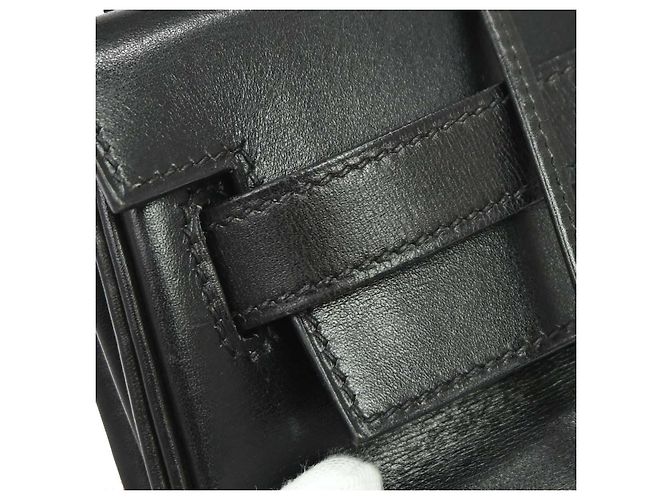 Hermès Bolso Kelly Hermes Black Box Calf con Herrajes de Paladio 32 Negro - vista 7