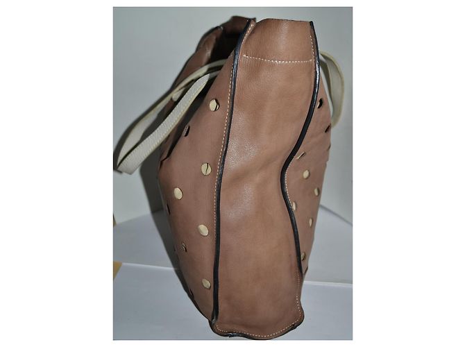 Moschino Cheap and Chic Shopper aus perforiertem Leder Braun - Ansicht 3