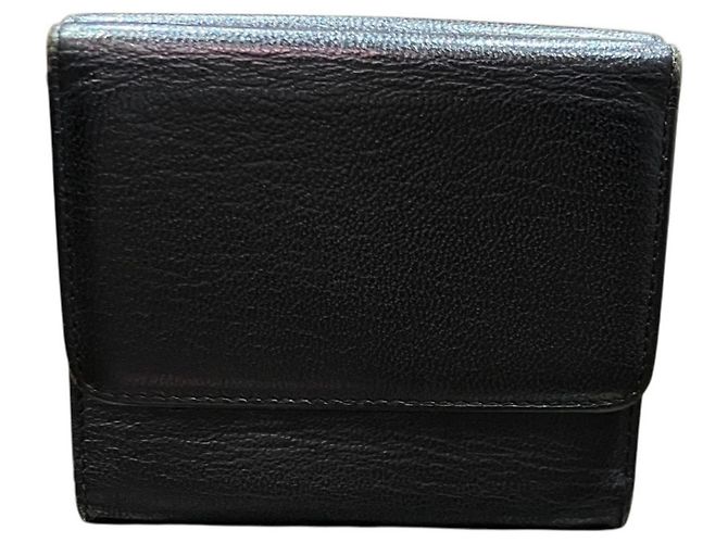 Cartera tríptico Chanel en cuero negro - vista 2