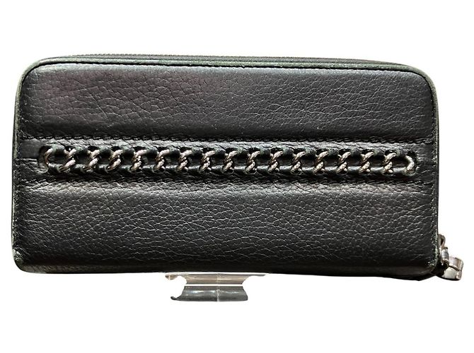 Chanel Long Wallet aus schwarzem Leder - Ansicht 2