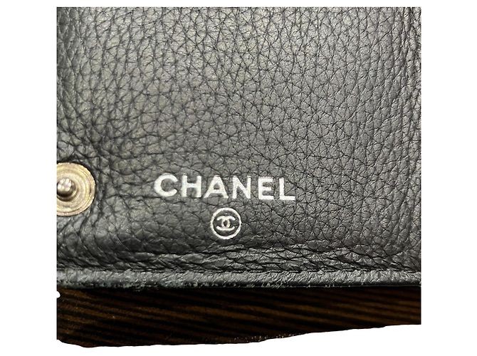 Chanel Long Wallet aus schwarzem Leder - Ansicht 4