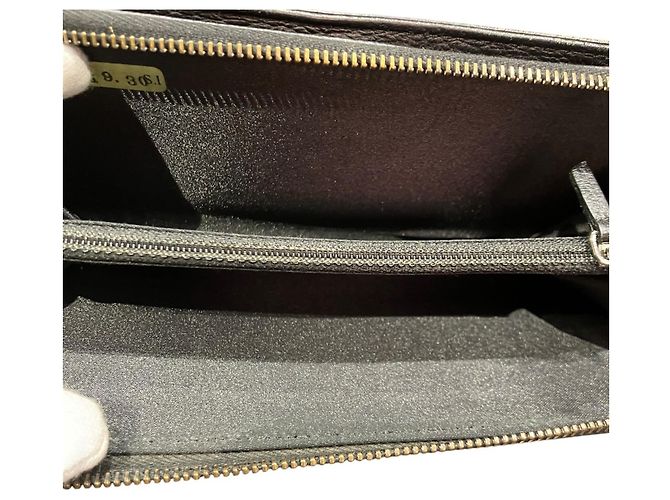 Chanel Long Wallet aus schwarzem Leder - Ansicht 6