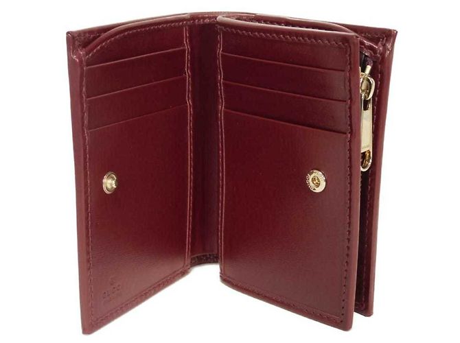 Cartera Bi-fold Gucci Bordeaux Roja Burdeos - vista 5