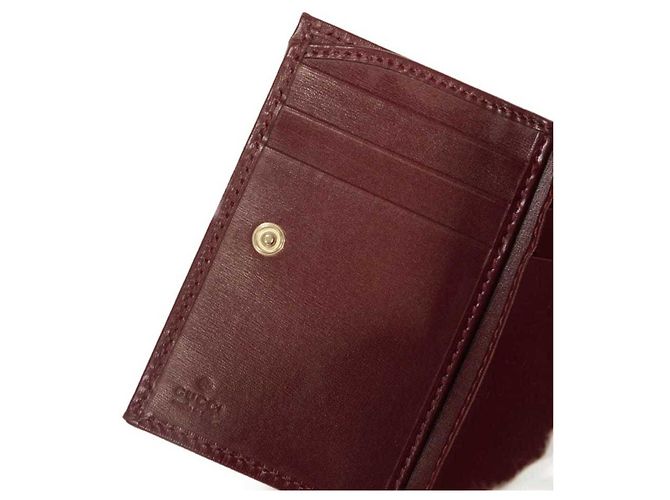 Cartera Bi-fold Gucci Bordeaux Roja Burdeos - vista 9
