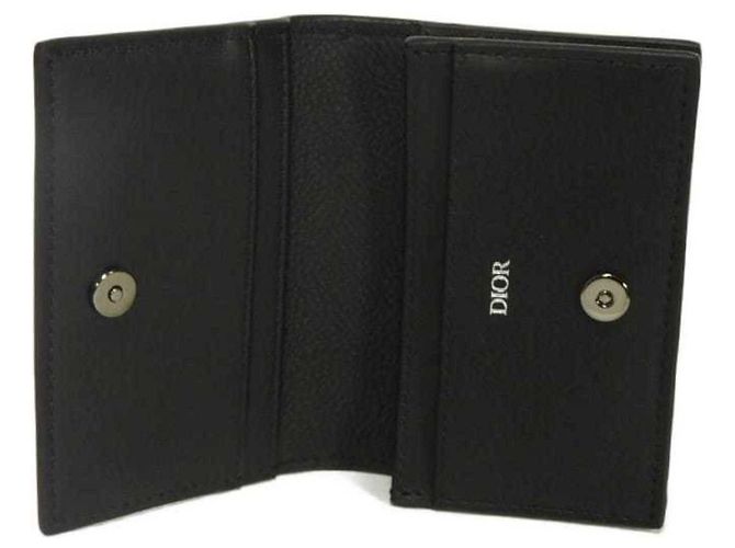 Christian Dior CD ICON Leather Card Case Black - view 8