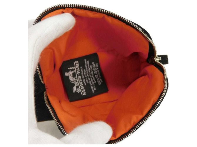 Hermès Clutch Mini Bolide Hermes Nero Arancione - vista 4