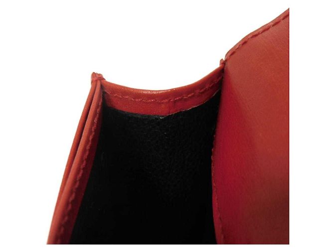 Tarjetero de cuero rojo Yves Saint Laurent Roja - vista 15