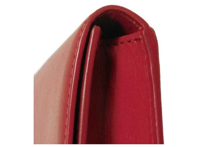 Tarjetero de cuero rojo Yves Saint Laurent Roja - vista 18