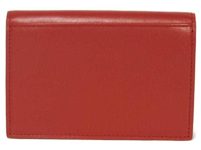 Tarjetero de cuero rojo Yves Saint Laurent Roja - vista 3