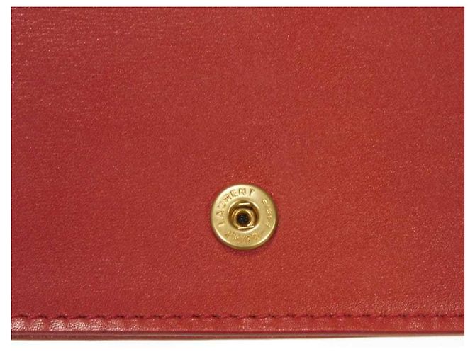 Tarjetero de cuero rojo Yves Saint Laurent Roja - vista 8