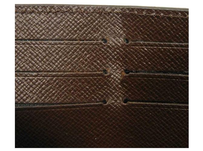Cartera larga Louis Vuitton Portefeuille Normandie Castaño Negro Damier ebene - vista 12