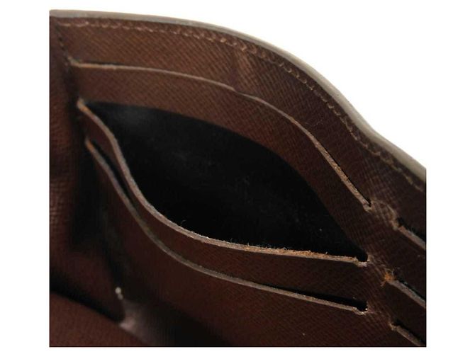 Cartera larga Louis Vuitton Portefeuille Normandie Castaño Negro Damier ebene - vista 14