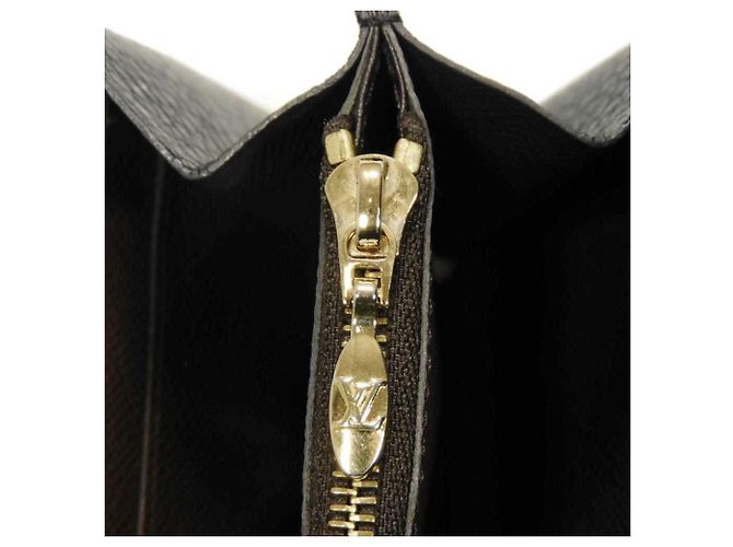 Cartera larga Louis Vuitton Portefeuille Normandie Castaño Negro Damier ebene - vista 17