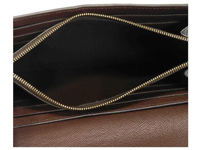 Cartera larga Louis Vuitton Portefeuille Normandie Castaño Negro Damier ebene - vista 19
