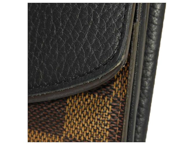 Cartera larga Louis Vuitton Portefeuille Normandie Castaño Negro Damier ebene - vista 26