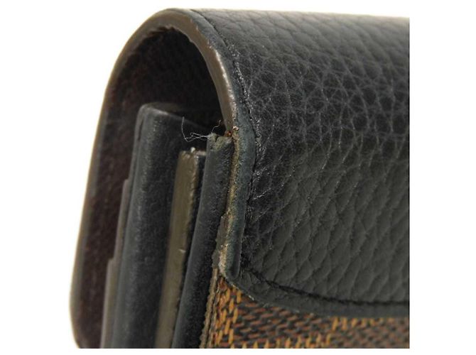 Cartera larga Louis Vuitton Portefeuille Normandie Castaño Negro Damier ebene - vista 28