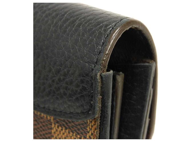 Cartera larga Louis Vuitton Portefeuille Normandie Castaño Negro Damier ebene - vista 29