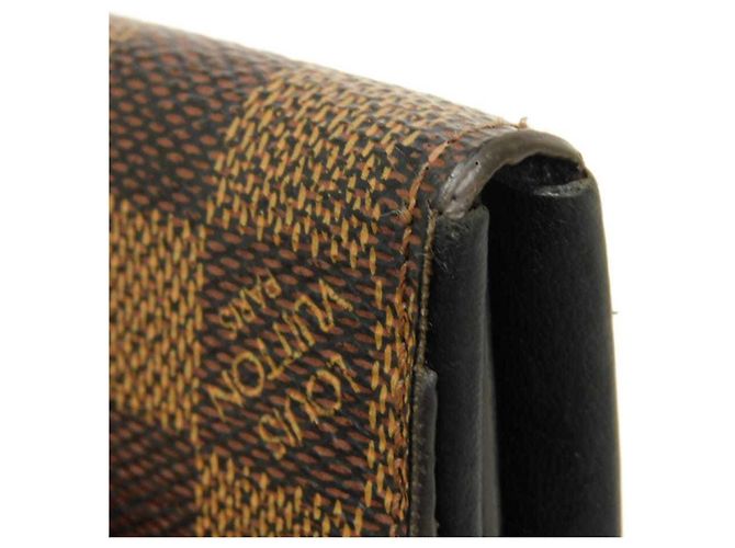Cartera larga Louis Vuitton Portefeuille Normandie Castaño Negro Damier ebene - vista 31