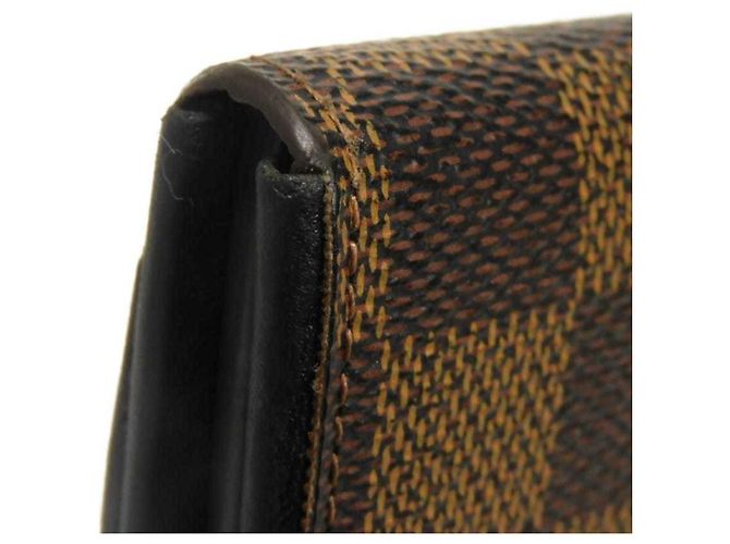 Cartera larga Louis Vuitton Portefeuille Normandie Castaño Negro Damier ebene - vista 32