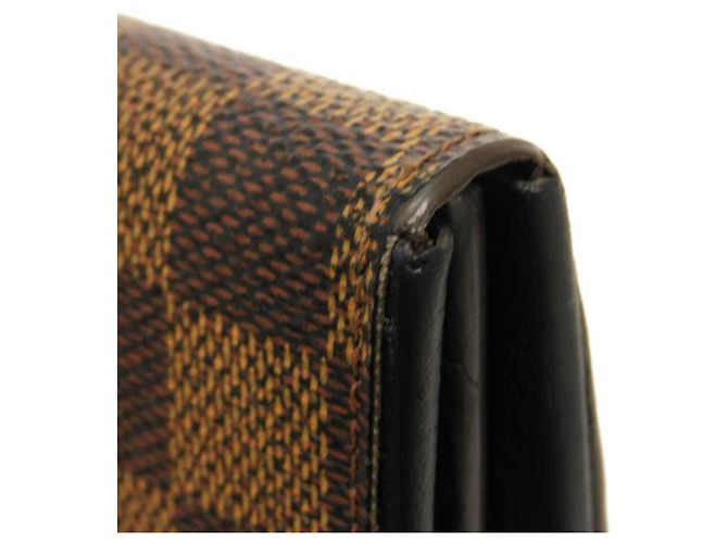Cartera larga Louis Vuitton Portefeuille Normandie Castaño Negro Damier ebene - vista 33
