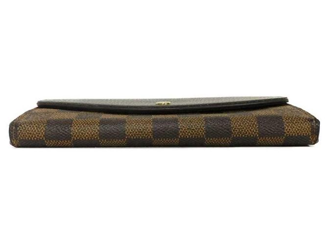 Cartera larga Louis Vuitton Portefeuille Normandie Castaño Negro Damier ebene - vista 36