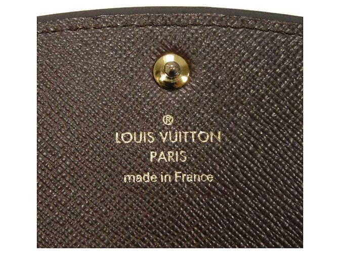 Cartera larga Louis Vuitton Portefeuille Normandie Castaño Negro Damier ebene - vista 6