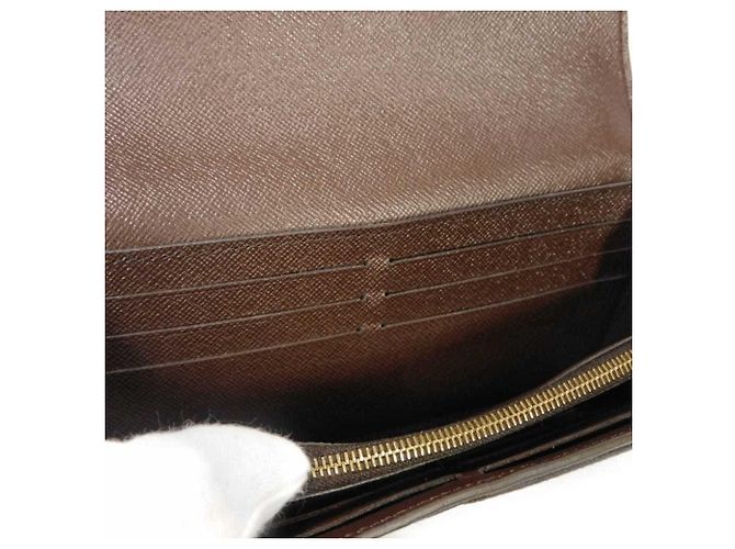 Cartera larga Louis Vuitton Portefeuille Normandie Castaño Negro Damier ebene - vista 9