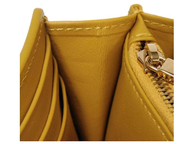 Portafoglio bi-fold con patta lunga Tod's T Timeless Giallo Senape - vista 14