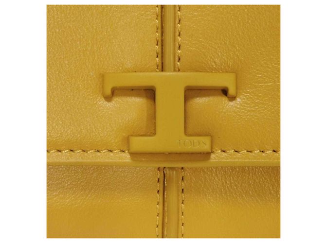Portafoglio bi-fold con patta lunga Tod's T Timeless Giallo Senape - vista 20