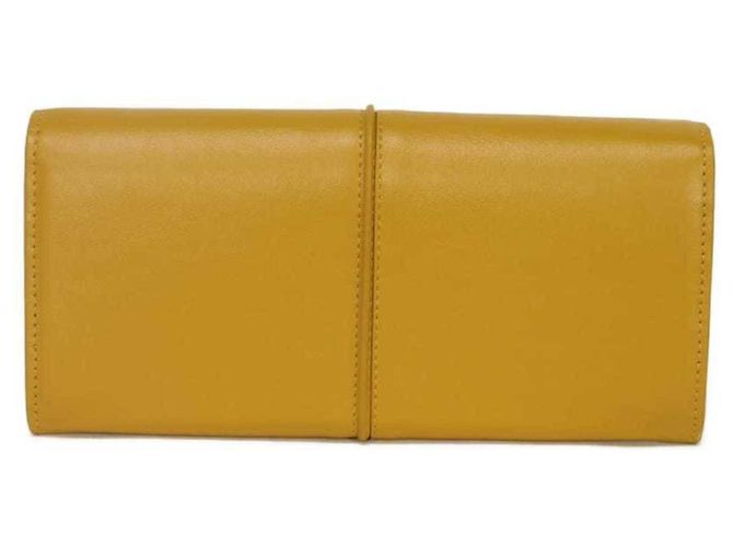 Portafoglio bi-fold con patta lunga Tod's T Timeless Giallo Senape - vista 3