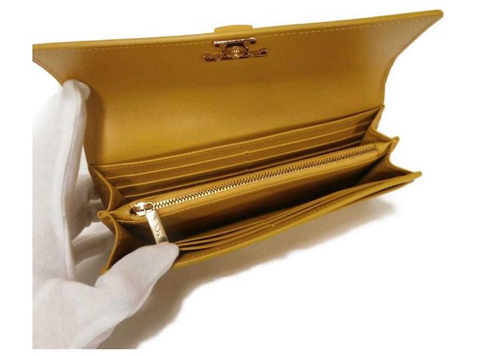 Portafoglio bi-fold con patta lunga Tod's T Timeless Giallo Senape - vista 5